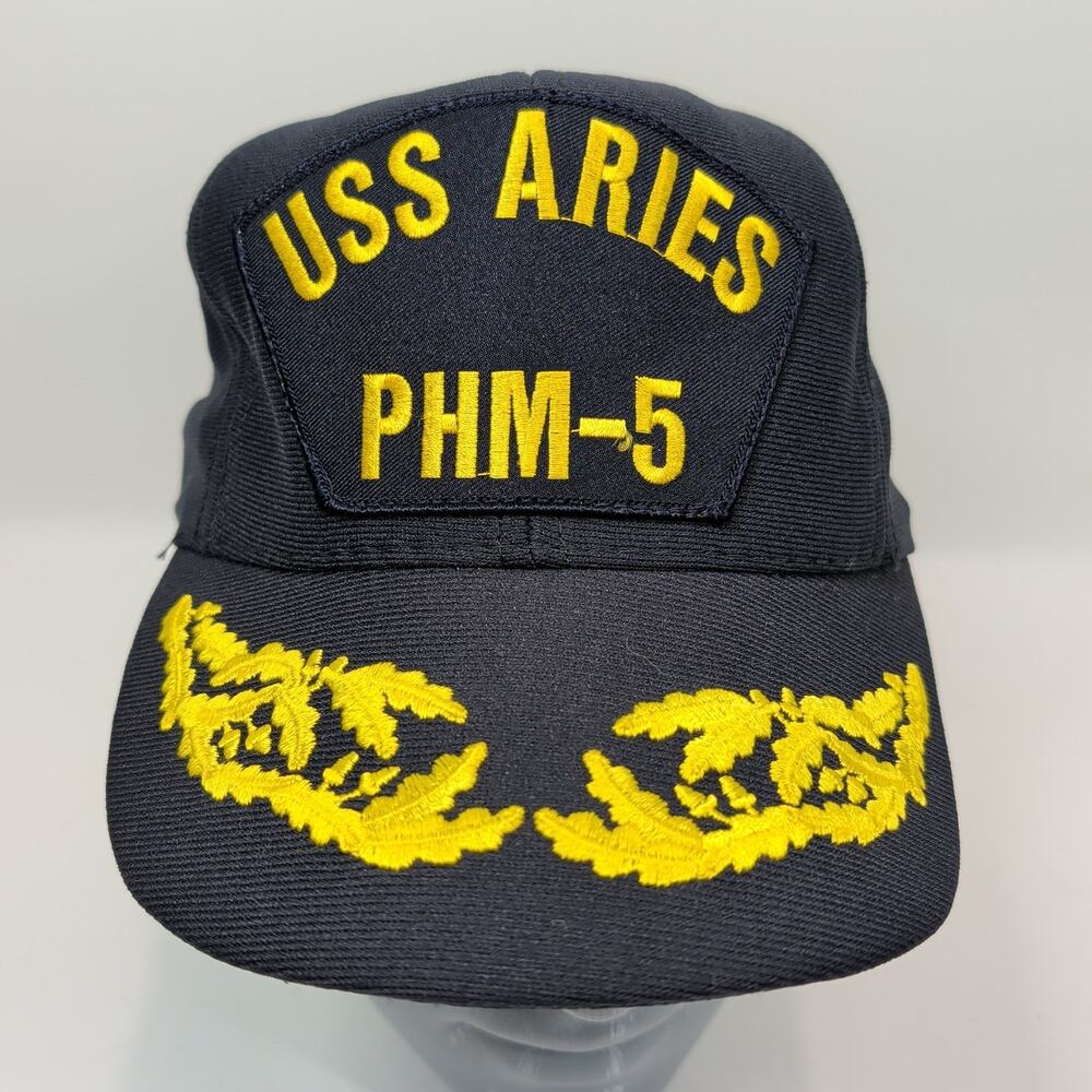 USS Aries PHM-5 US Navy Patrol Hydrofoil Missile Ship Hat Cap Original USA Made